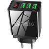 Generico Caricatore da muro multiporta, blocco caricatore da muro USB | Display digitale, USB veloce, adattatore da muro, blocco di ricarica rapida, caricabatterie da muro PD 3.0 per telefoni cellulari, suppor