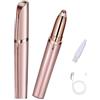 Dakexiong Rasoio per sopracciglia da donna, epilatore elettrico per sopracciglia, indolore e portatile, ricaricabile tramite USB, per donne (oro rosa)