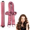 FIDWALL 2Pezzi Bigodini Morbidi per Dormire, Bigodino Lungo per Boccoli, Strumento per Lo Styling Fai-Da-Te, Tubo per Capelli Mossi, Boccoli Senza Calore per la Notte (Rosa Loto)