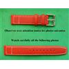 Morellato 20 MM Solido Cinturino IN Pelle Di Vitello Autentica Grana Rosso Cucito Top Prix