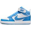 NIKE Court Borough Mid 2, Scarpe da Ginnastica Unisex-Adulto, White/Blue Beyond, 38 EU
