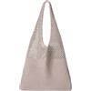Dadomyd Borsa a mano da donna, borsa a tracolla grande, in tessuto, per college, scuola, lavoro, viaggi, shopping (shopper U), monocolore, Einheitsgröße