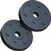 ScSPORTS® Dischi Pesi - Set di 2,5/5/10kg, in Cemento e Plastica, Ø 30/31mm, Nero - Weight Plates, Piastre Pesi, Per Bilancieri e Manubri, Palestra da Casa, Allenamento (2,5 kg (2 x 1,25 kg))