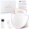 Bliuozr Maschera LED per Collo,Maschera Luce Rossa Collo,Terapia della Luce con 4 Colori,Led Mask Infrarossi Antirughe Ringiovanimento,Red Light Therapy per Tutti i Tipi di Pelle a Casa