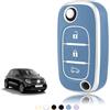 TOOMUME Cover Chiave TPU, Custodia Chiave Adatto per Renault Trafic 3 Twingo 3/2 Megane 4 Clio 5 Captur Kangoo Modus Smart Forfour Fortwo, Copri Chiavi Guscio Chiave Auto Telecomando - Flip Key