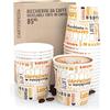 CARTOSPEDÌA - 1000 Bicchierini Caffè Carta, 85 ml, Bicchieri Caffe Monouso Biodegradabili per Espresso, Accessori Caffe indispensabili, Espresso Cup Made in Italy 100%, Colore White