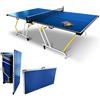 Urban Fit Ping Pong da interno Richiudibile salvaspazio Urban Play, con ruote, misure regolamentari, racchette e palline incluse, colore azzurro