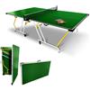 Urban Fit Urban Play Ping pong trasportabile in valigia, da interno, richiudibile con ruote, racchette e palline colore verde