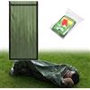 Bavooty Sacchi da Bivacco con Attrezzatura di Emergenza,Sacco da Bivacco Termico Impermeabile,Sacco Pelo Termico Emergenza,Sacchi a Pelo di Sopravvivenza Leggeri e Impermeabili,213×91cm,Verde