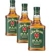 Jim Beam Rye Whisky, Bourbon prodotto da segale, 4 anni di invecchiamento - 1 bottiglia da 700ml (Confezione da 3)