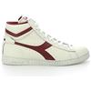 Diadora Game L High Waxed, Sneaker Unisex - Adulto, Bianco Rosso 1, 44 EU