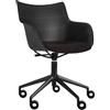 KARTELL sedia con braccioli poltroncina su ruote Q/WOOD tessuto Aquaclean - 5929-NN