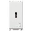 Vimar 14292.C.25 Plana Alimentatore USB da 25 W per dispositivi elettronici, uscita USB C, tecnologia Power Delivery