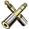 MOSWAG Adattatore jack, adattatore audio jack da 3,5 femmina a 6,3 maschio, convertitore 6,35 mm a 3,5 mm per cavo chitarra, telefono, computer desktop (2 confezioni)