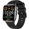SEND UP 2025 novità Smartwatch Orologio intelligente AMOLED Chiamate Fitness Tracker Unisex Monitoraggio Frequenza cardiaca Saturimetro Pressione sanguigna Meteo Smart Watch NFC (Nero)