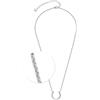 Jewels by Leonardo, collana con clip & Mix Maisy, catena corta con ancora in acciaio inox color argento, anello semi-aperto offre spazio per ciondoli, lunghezza 45 - 52 cm, regalo per le donne -
