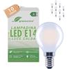 greenandco 10 lampadine a filamento LED | smerigliate | E14 G45 | 2,2 W 470 lm | sostituisce 40 W | 2700 K bianco caldo | 320° | 230 V | senza sfarfallio | Classe energetica A | non dimmerabile