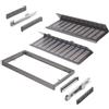 Emuca - Kit di cassetto porta-scarpe estraibile per armadi Quartz, regolabile, modulo 900mm, Acciaio, alluminio e plastica, Titanio