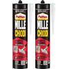 Pattex Mille Chiodi Extreme, forte adesivo di montaggio, colla forte per interni e esterni, adesivo sigillante resistente ad acqua e raggi UV, bianco, 1x460g cartuccia (Confezione da 2)
