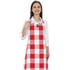 Encasa XO Encasa Homes Grembiule da Cucina Regolabile con Tasche e portasciugamani - 68x85 cm - Cotone Riciclato Ecologico, per la casa e Il Ristorante, Uomini e Donne, Cottura - Controlli rossi di Buffalo