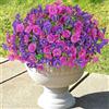 Weldomcor 10 confezioni di fiori artificiali per esterni, fiori artificiali dall'aspetto autentico resistenti ai raggi UV, per esterni, resistenti alle intemperie, piante artificiali da balcone