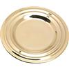NKlaus piatto per candele con bordo scanalato Ø13 cm ottone oro portacandele piatto decorativo rotondo 10472