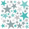 WandSticker4U®- [6 fogli, 148 pezzi] Adesivi murali bellissimicon STELLE verde/turchese pastello, Adesivi stelle cameretta per mobili pareti decorativi I Decorazioni camera da letto bambini neonato