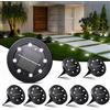 NIBSHOOM 8 Pezzi Luci Solari da Giardino, IP68 Impermeabili Faretti Solari a Led da Esterno, 8 LED Lampade a Lunga Durata, Luci Esterno per Giardino, Terrazze (Bianco Freddo)