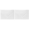 Noa Home Deco Buste da 100 pezzi, formato DIN C6, 11,4 x 16,2 cm, 130 g/m², per biglietti di auguri, inviti di compleanno, incollaggio a umido, lembo a punta, buste (bianco puro) (Confezione da 2)