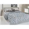 CapitanCasa Copriletto Piquet Leggero Estate 100% Cotone Made Italy Fantasia Oceano Singolo Bianco