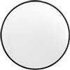 WOLTU Specchio da Parete, Specchio Trucco,Cornice in Metallo Antiruggine, Decorativo per Bagno con Immagine Nitida, Ideale per Trucco e Arredamento Moderno, Specchio Bagno, Rotondo Nero 80cm