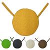 Home Tresor Cuscini Sedia Con Lacci | Coprisedia Imbottiti Tondi Ø 40 cm. per Sedia e Sgabelli Cucina e Giardino da Interno o Esterno Sfoderabili con Cerniera (Yellow, 4)