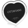 Ottaviani Portafoto Cuoricino argento, misure interne 14,3x13 cm, misure esterne 17,5x16 cm