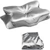 JGCJGG Federa per Cuscino Cervicale Federa in Memory Foam Federa Comoda e Traspirante Federa per Cuscino in Seta Federa Rimovibile e Lavabile per Posizioni Prona, Supina e di Fianco (per 63x38x14cm)