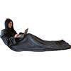 HOMELEVEL Coperta con Maniche Lunghe - Plaid Invernale Braccia Coperte - Poncho Caldo in Pile - Coperta Divano 150x200cm - Tessuto Morbido - Grigio