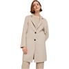 Motivi: Cappotto Sfoderato in Lana Bianco. 48 Stagione Primavera Estate 2025.