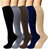 feifanshop 5 Paia di Calze a Compressione Graduata per Uomo E Donna, per Sport, Running, Corsa, Escursioni, Ciclismo, Giri in Bici, Sportive, Gravidanza, Viaggi in Aereo