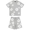 ZHGPUFF Denim Tears Tuta Estiva con Stampa de Uomo,Set T-Shirt e Pantaloncini da Uomo,Fashion Brand Tuta da Uomo e Donna con Stampa in Schiuma Giacca(Grijs,S)