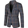NaLatia Giacca Uomo Casual A Quadri Vestito da Cerimonia Uomo Vestiti Uomo Moda Giacca Uomo Elegante Primaverile Abito da Sposo Uomo Cappotto Uomo Corto Elegante Blazer Uomini Casual Giacche