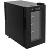 SAUADY Refrigeratore per vino da 8 bottiglie, per vino dolce, vino rosso secco, nero, 25,8 x 50,2 x 46,5 cm, 23 l