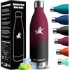 HoneyHolly Borraccia Termica, 18/8 Acciaio Inox Bottiglia Termica - 1000ML - Senza BPA Borraccia Palestra, Isolato Sottovuoto, Borracce Termiche, Antigoccia, Bottiglia Acqua Termos per Scuola, Sport, Campeggio