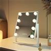 EMKE Hollywood - Specchio da trucco con illuminazione a 360° per tavolo da trucco con 3 colori di luce, regolabile, funzione di memoria, 9 lampade a LED, specchio da tavolo per trucco, 25 x 30