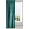 Eurofirany Tenda Di Velluto Super Morbido con Arricciatenda - 1 Pannello, Oscurante per Finestre, Drappeggio per Camera da Letto, Cucina, Soggiorno, 140x270 cm, Turchese Scuro