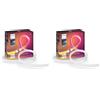 Philips Hue White and Color Ambiance Gradient Lightstrip, Striscia Led Smart, Estensione da 1 M per Kit Base da 2 Metri, Bluetooh, (Confezione da 2)