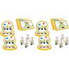 Procos 10137423 - Set per feste S Minions: Rise Of Gru, set da 52 pezzi, 16 piatti, 16 bicchieri, 20 tovaglioli, stoviglie usa e getta, stoviglie per feste, decorazione da tavolo (Confezione da 2)