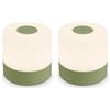 Briloner - Mini lampada da tavolo senza fili, lampada da scrivania dimmerabile, abat jour, USB-C, lampada comodino senza fili, 7x7 cm, Bianco Caldo, verde (Confezione da 2)
