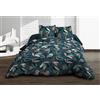 Le linge de Jules Parure lenzuolo con angoli 160 x 200 + 2 T, puro cotone a 57 fili, colore: Blu