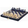 Sunrise Chess & Games Sunrise Chess - Set di scacchi reali in blu, dimensioni compatte, massimo piacere di gioco