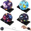 LUKIUP Pallina da Polso con Elastico, 4 Pezzi Multicolori Moon Bouncing Ball, 7cm Moon Ball, Palla a Rimbalzo da Polso per Bambini, Palla Spaziale con Extreme High Bounce, Adulti Bambini Giocattolo