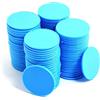 Smartdealspro 100 mini contatori da poker in plastica opaca, 32 mm, con scatola portaoggetti, blu cielo